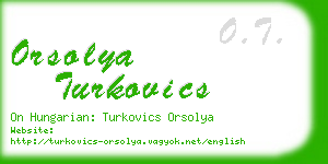 orsolya turkovics business card
